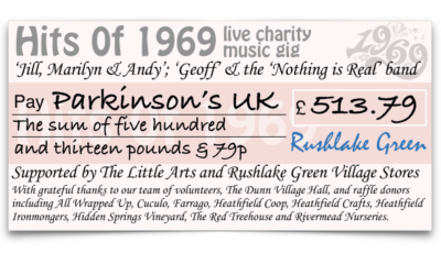 £513 RAISED FOR CHARITY with a WHOLE LOTTA LOVE & PEACE