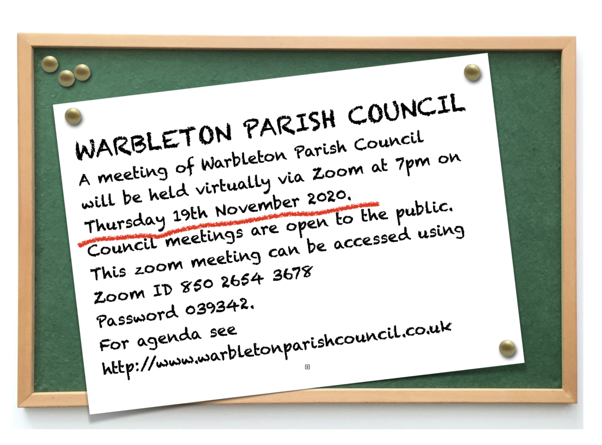 WARBLETON PARISH COUNCIL MEETING