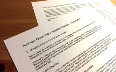 RUSHLAKE GREEN PUB PROTECTION SOCIETY – NEWS