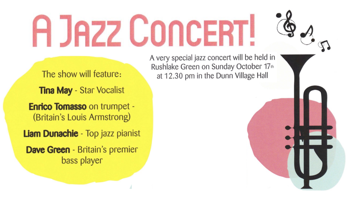 ALL THAT JAZZ – OCTOBER 17th – at the DUNN VILLAGE HALL