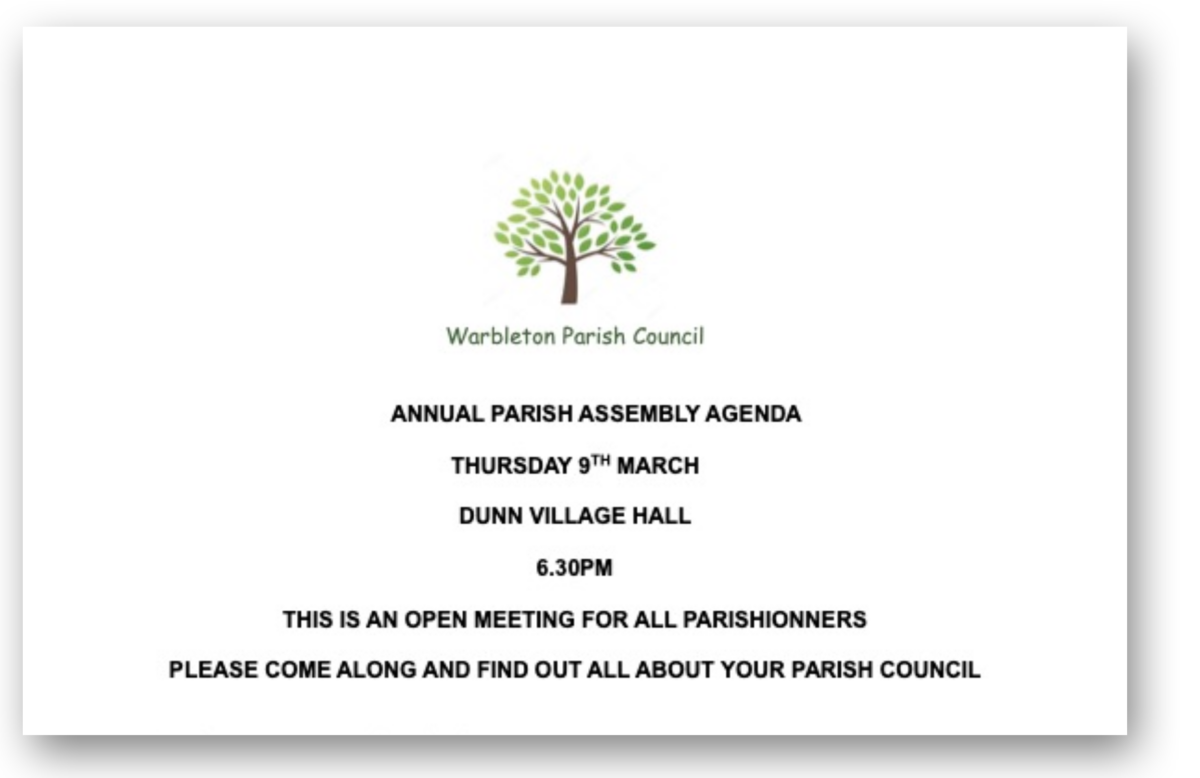 THE PARISH ASSEMBLY THAT COULD SAVE A LIFE