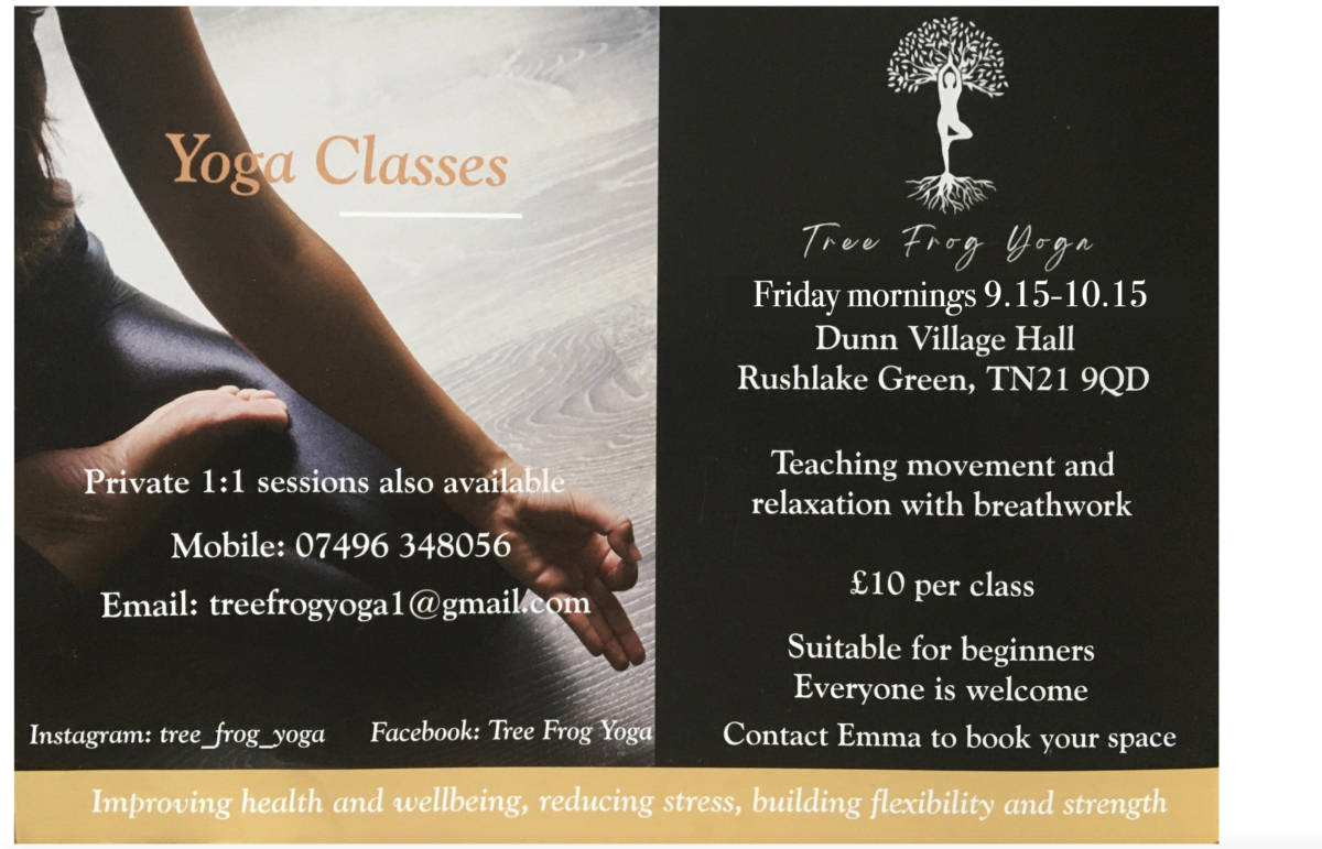 NEW YOGA CLASS at the Dunn Village Hall RUSHLAKE GREEN - Rushlake Green ...