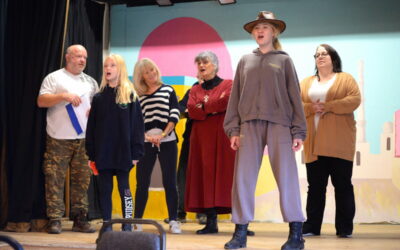 VILLAGE PLAYERS STAGING A PANTO WITH POLISH