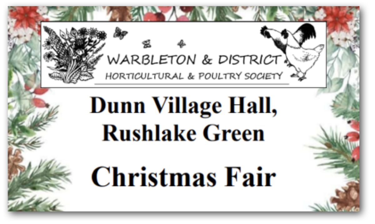 CHRISTMAS FAIR at the DUNN VILLAGE HALL