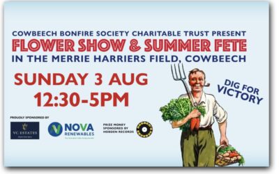 COWBEECH FLOWER SHOW & SUMMER FETE SUNDAY 3rd AUGUST