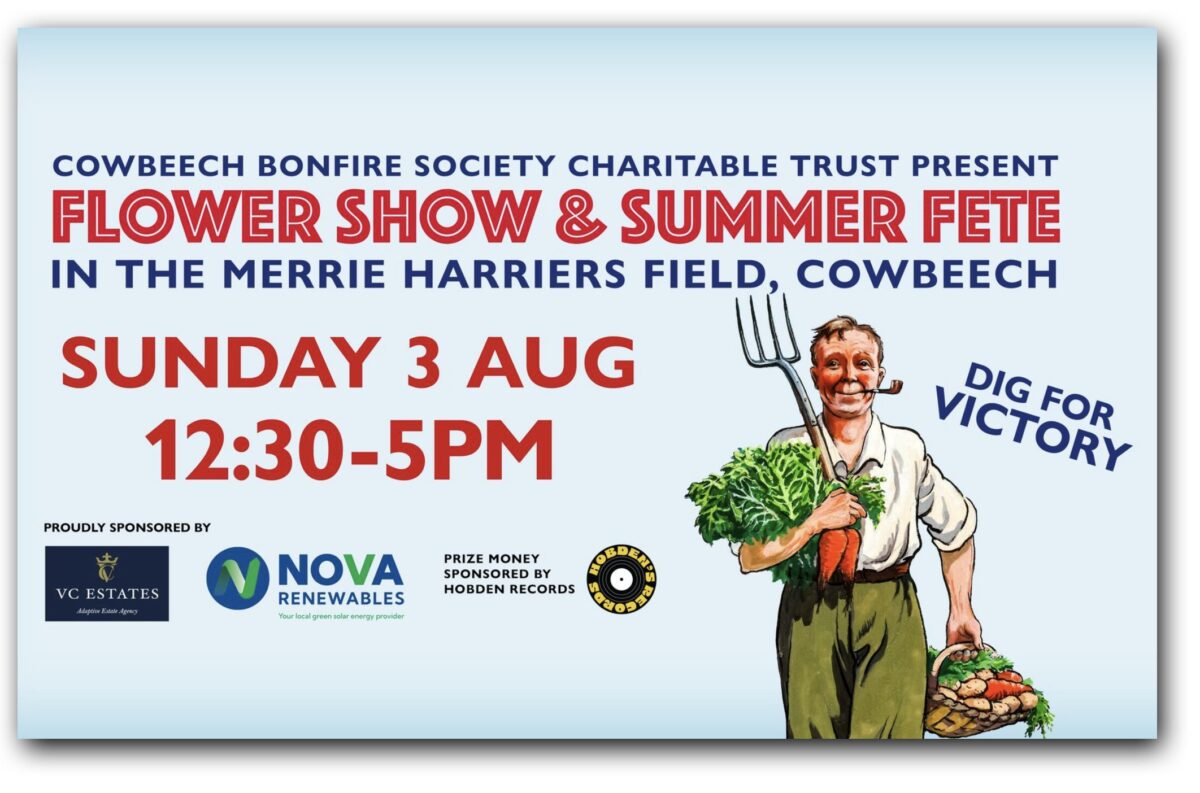 COWBEECH FLOWER SHOW & SUMMER FETE SUNDAY 3rd AUGUST